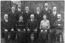 Rothschild’s great-grandfather, David (standing, third from left), is pictured here before the war with his siblings and father Joseph. During the Holocaust, David was imprisoned at Buchenwald, and several siblings were killed or imprisoned, including Joseph, who was murdered at Auschwitz.