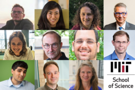Three by four grid featuring headshot photos plus the MIT School of Science logo