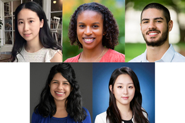 Five portrait photos of the Accenture cohort