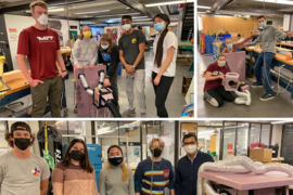 Student teams pictured with first-iteration prototypes of a next-generation air quality system for vehicle cabins. 