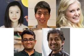 Headshots of Linzixuan (Rhoda) Zhang, James Zhang, Katharina Fransen, Aditya Ghodgaonkar, and Devashish Gokhale