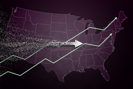 Multiple arrow cross over a map of the U.S.