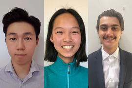Side by side headshots of Yo-whan “John” Kim, Emma Liu, and Clemente Ocejo