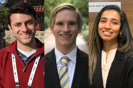 Headshots of Alexander Andonian, Daniel Magley, and Madhumitha Ravichandra