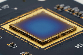 A close-up photo of an imaging sensor and circuitry. 
