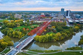 Aerial photo of Fort Wayne, Indiana