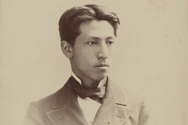 A sepia portrait of Takuma Dan.