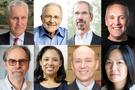 Two by four grid of headshots of the awardees