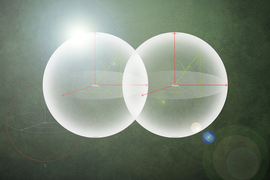 Two coupled qubits with a bright light shining on them