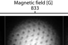 The rotating superfluid gas of fermions is pierced with the vortices, which are like mini-tornadoes.