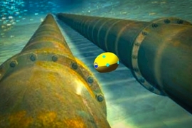 A screen shot from an animated video shows how the robot could be used to perform ultrasound scans.