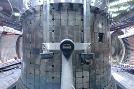 A view inside the Alcator C-Mod tokamak.
