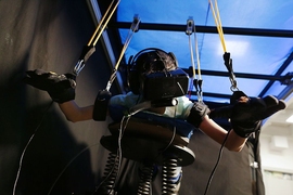 The Amphibian “experience machine” places people in an ocean environment without their having to leave dry land. 