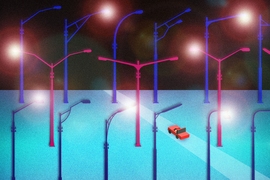 “The way we measure street lighting is still very primitive,” says Sumeet Kumar PhD ’14. Kumar and his team came up with the idea of replacing manual inspections with a set of cameras and sensors mounted on top of a vehicle, in much the same way that Google uses vehicle-mounted camera systems to generate its street views.
