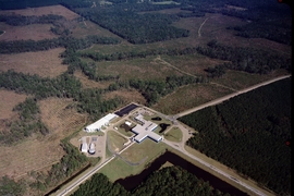 After making several upgrades, scientists have restarted the twin detectors of LIGO, the Laser Interferometer Gravitational-wave Observatory. The Livingston detector site, located near Livingston, Louisiana, is pictured here.
