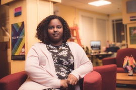 “[W]hen I came here for CPW [Campus Preview Weekend], I realized that these people were really passionate about what they were doing, and that they were doing really cool things. It’s nerdy, but it’s my kind of nerdy,” senior Hermoon Worku says.
