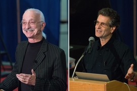 Woodie Flowers (left) and Dean Kamen.
