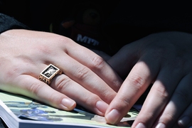 MIT’s class rings, known as “brass rats,” are designed each year by students.
