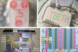 Metafluidics.org, a new MIT open-source website, supplies blueprints for microfluidic parts. Pictured are a few photographs from the website.

