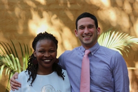 Young 1ove co-founders Moitshepi Matsheng and MIT graduate Noam Angrist ’13.
