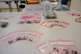 The 18 students enrolled in this year’s initial offering of MIT’s certificate program for refugees were provided with a variety of electronic components and devices to use in their studies of computer and data science.
