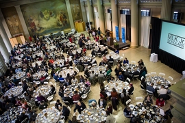 Members of the MIT community gathered at Morss Hall for the 44th annual Dr. Martin Luther King Jr. Celebration Luncheon.
