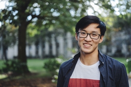 “I am fascinated by how people work, why we do what we do, and why we think what we think,” says senior and Marshall Scholar Liang Zhou.
