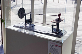 a sculpture in the wlecome center