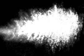 A “cloud” of a human cough