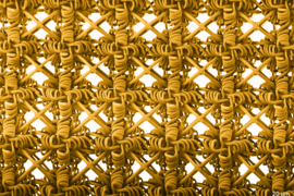 A micrograph of a woven material
