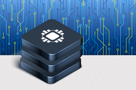 Stacked components on a computer chip