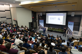 Dimitris Bertsimas speaking to an audience