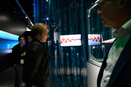 Gov. Maura Healey touring the MIT Museum