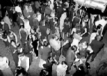 At Saturday's Millennium Ball in the Student Center, students dance to techno rhythms beneath the lights in La Sala de Puerto Rico.