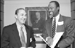 Two more new QCC members: Thomas Henneberry (left), director of insurance and legal affairs, and Associate Provost and Professor Phillip Clay.