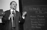 Institute Professor Mario Molina gives the keynote address at "Environment and Development in an Unequal World," an April 13 event that included a book release for Green Politics: Global Environmental Negotiations by the Center for Science and Environment in New Delhi, and a panel discussion with scientists from MIT and India. The event was sponsored by Sangam, PAKSMIT (the Pakistani Students Soci...