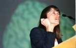Professor Nancy Kanwisher of brain and cognitive sciences spoke to freshmen about her own freshman year at MIT.