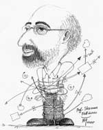 Two versions, above and below, of Professor John Sterman.