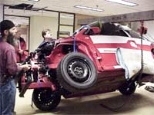 The car is placed upright.