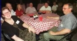 Left to right: Diane Magnuson of MIT Medical, Austin Petzke and Paul Pino of Facilities, George Carney, Robert Norton of Facilities and Norman Magnuson share a table during the picnic.