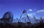 Radio antennas at the Haystack Observatory in Westford resemble a roller-coaster.