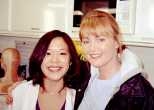 Teresa Huang (left) and Laura Innes, who plays Dr. Weaver on "ER."
