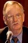 MIT Provost Robert A. Brown speaks at MIT town meeting.