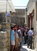 Scientists and students from around the world gathered in Crete, Greece, this summer for a workshop on self-assembling peptides and proteins. Many of the group took an afternoon trip to Knossos, the architectural ruins of a Minoan palace inhabited in 1450 B.C.