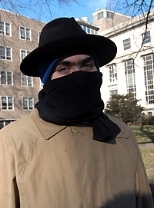 David Broniatowski, a senior in aeronautics and astronautics, bundles up with style against January's bone-chilling cold.