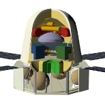 A view inside the Mars Gravity Biosatellite, which will spin to create artificial gravity at the same level as that on Mars (approximately one-third of Earth's) in order to be able to study the effects of Martian-level gravity on mammals.