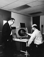 Professor Robert Fano (left), the founding director of Project MAC (later the Lab for Computer Science), with Marvin Minsky, later of the Artificial Intelligence Lab.