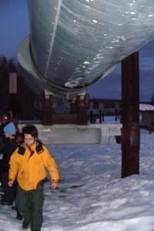 Visiting the Trans-Alaskan Pipeline.