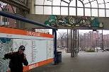 Sophomore Sandra Yu at the Ruggles Orange Line subway stop.