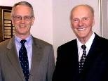 MIT President Charles M. Vest and Kavli Foundation Chairman Fred Kavli.